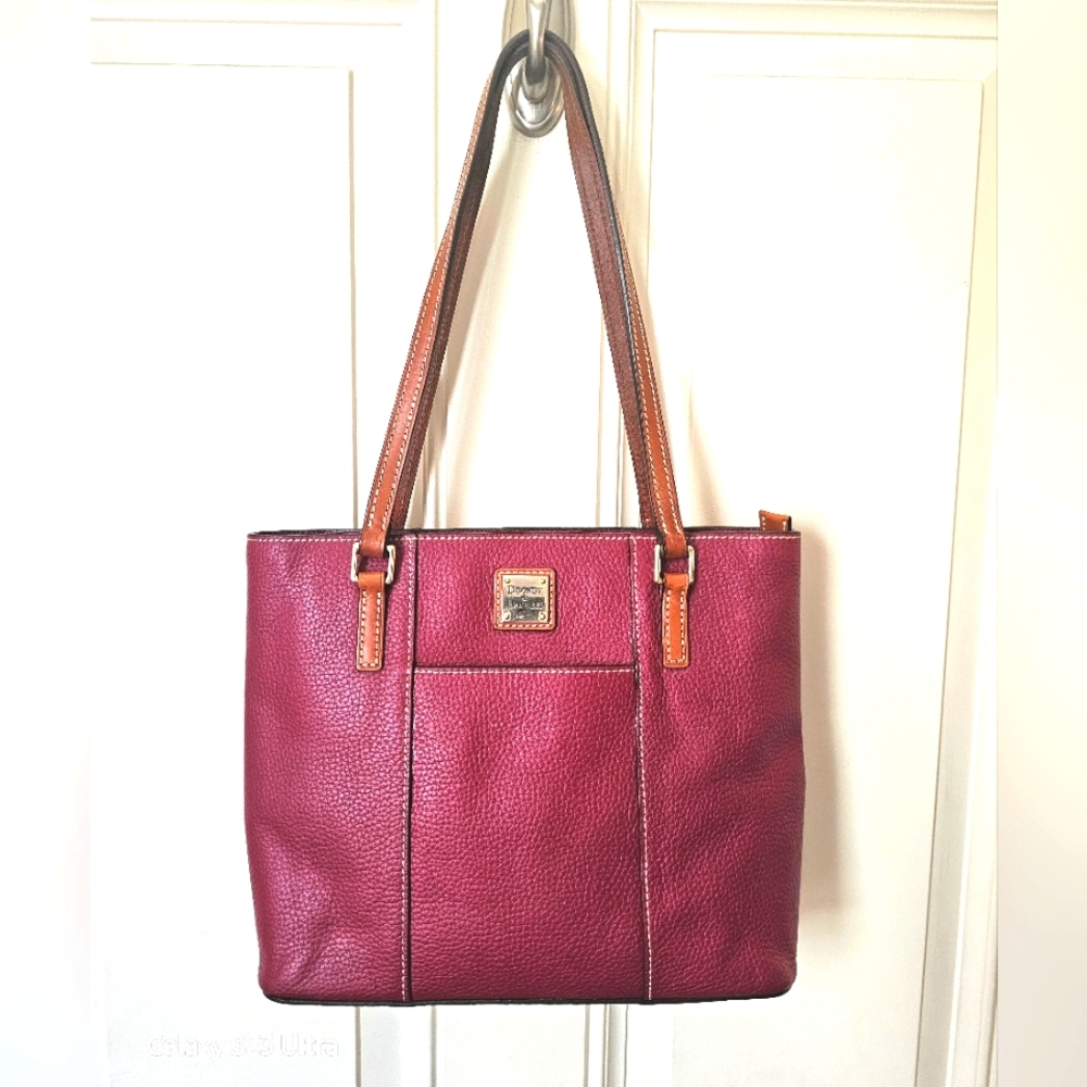 Dooney&Bourke Lexington Maroon Pebbled Leather Tote